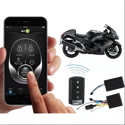 Motorcycle One Way Alarm Long Distance Engine Remote Start GPS Tracker System • $78.75