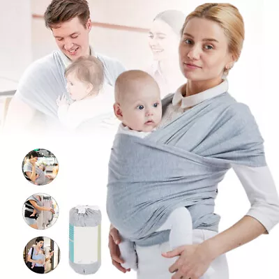 Baby Sling Wrap Newborn Baby Wrap Carrier Ergonomic Front Facing Carrier Slings • £12.95