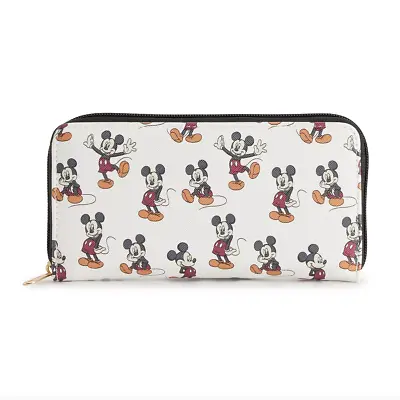 Disney Mickey Mouse Wallet - Cute Mickey Character Poses Zip Around Wallet • $27.88