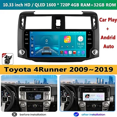 Radio For Toyota 4runner 2010-2019 Android 12 Stereo Navigation 10.33 Inch 4+32G • $389.99