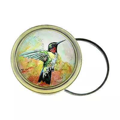 Hummingbird Paperweight & Folding 5X Magnifying Glass Colorful 2.5  Round • $20