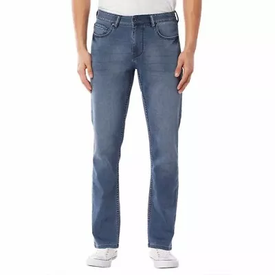 NWT UNIONBAY Men's Knit Denim Look Lounge Jean Medium Wash Size 32/32 • $16.45