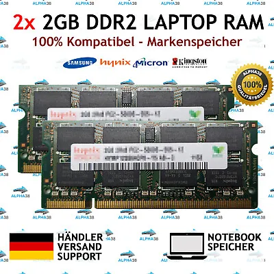 4 GB 2x 2 GB Laptop RAM DDR2 667 Dell Inspiron Mini 10 10v 10n 1011 1012 Memory • $59.29