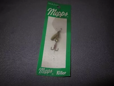 Vintage MEPPS AGLIA KILLER Gold Spinner NEW In PACKAGE • $11.99