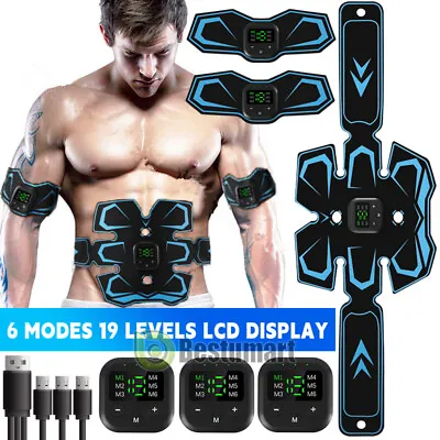 EMS Slimming Gym Belt Electronic Abdominal Muscle Stimulator Toner Waist Trainer • $25.87