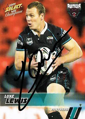 $12.50 • Buy Luke Lewis Signed 2008 Select Nrl Champions Card