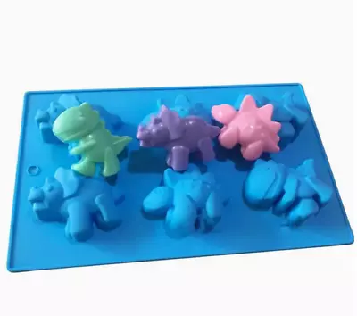 Large Dinosaur Silicone Chocolate Cake Soap Mould  Ice Cube Tray Craft Fun Bake  • £5.99