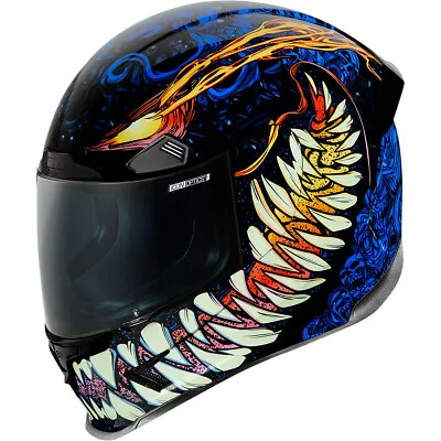 Icon Airframe Pro Soulfood Venom Crash Helmet Lid  Motorcycle • $298.42