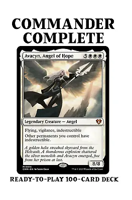 Avacyn Angel Of Hope ANGEL TRIBAL Magic MTG Commander Deck *NO COMMANDER CARD* • $134.99
