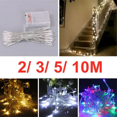 £5.89 • Buy Flashing/Steady Battery Operated 20-100 LED String Fairy Lights Xmas Tree Light