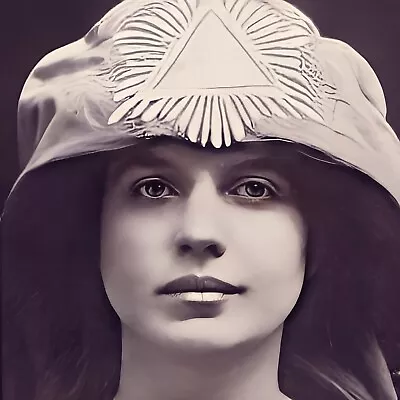 Stunning Restored Photo Of Crowley’s Muse  Leila Waddell In Ritual Attire 1910 • $14.95