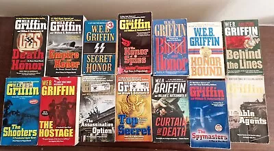 Lot Of 14 W.E.B. Griffin Novels Honor Bound Men Of War Presidential Agent PB • $11.69