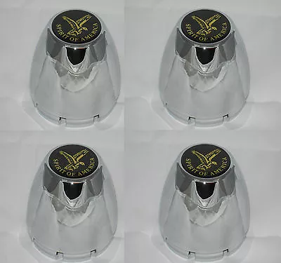 4 Cap Deal Vw Wide 5 Spirit Of America Chrome Wheel Rim Center Caps Snap In 072 • $49.95