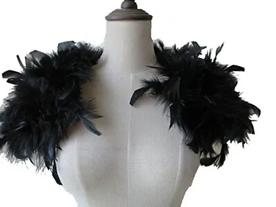 Women Ostrich Feather Fur Shrug Capes Bride Wedding Party Warm Shawl 6Colors • $25.99