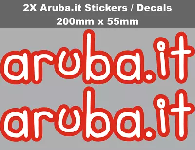 ARUBA IT Sponsor Decals / Stickers For Ducati - X2 - 200mm X 55mm • $8.09