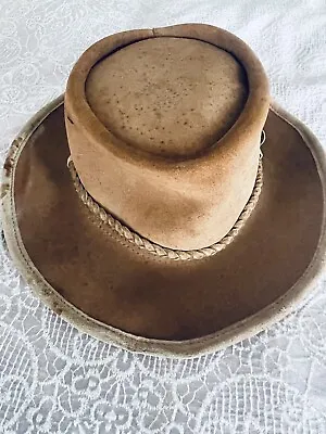 £16.99 • Buy Australian Bush Hat In A Suede Leather 