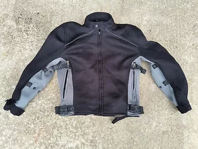 Xelement Advanced Motorcyxle Gear Gray Black Mesh Zip Up Padded Jacket L • $23