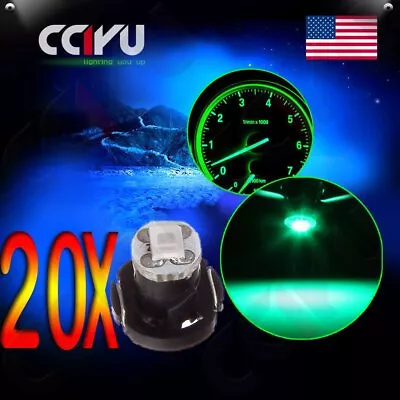 20x T4/T4.2 Neo Wedge Green 2835 LED Dash Indicator Climate HVAC Lights For Ford • $9.68