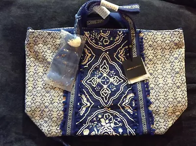 America & Beyond Blue Bandana Tote Bag With Accessories • $15