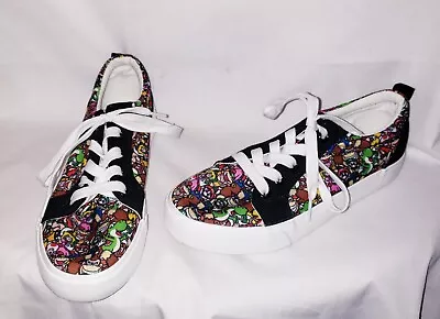 Unisex Groundup Ninetindo Super Mario Canvas Lace-Up Sneaker Tennis Shoes Sz. 6  • $15