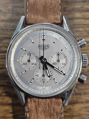 HEUER Carrera CS3110 Manual Chronograph Re-Edition White Dial - 36 Mm • $3295