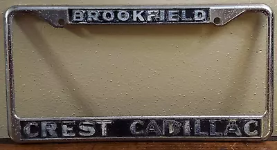 Vintage Original Cadillac Caddy Dealership License Plate Frame Brookfield WI • $39.99