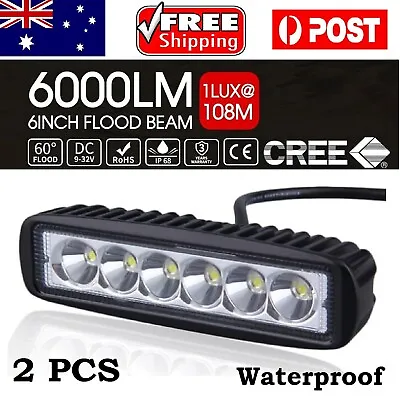 2X 6 Inch Work Lights CREE Spot Flood Combo Lamp LED Light Bar Driving OffRoad • $33.99