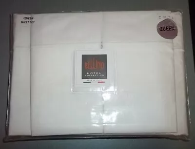 Bellino Italy Hotel Collection White Queen Sheet Set New • £95.90