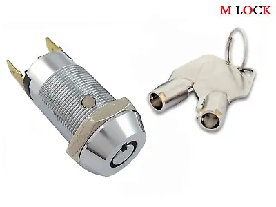 2pcs Key Switch Lock Momentary Spring Return Tubular Garage Alarm W 10 Keys  • $26.95