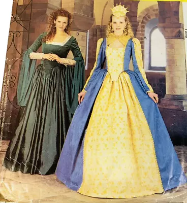 McCall's 2798 Elizabethan Costume Dress Pattern Queen Gown Renaissance 10 12 14 • $15.99