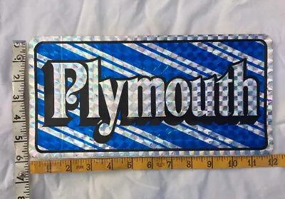 Vintage Prismatic Decal PLYMOUTH 1970s License Plate Prism Sticker NOS • $15