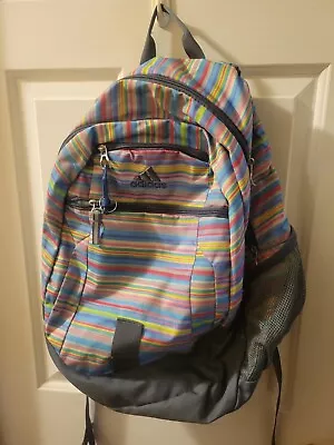 Adidas Laptop Backpack Bag Multicolor Threestriplelife  Great Condition • $20
