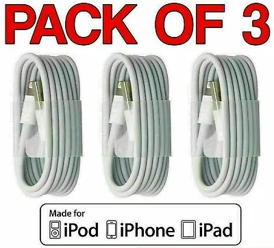 USB IPhone Charger Fast For Apple Long Cable USB Lead 5 6 7 8 X XS XR 11 12 Pro • £2.85