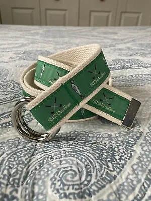 Cape Cod Belt CCB Seina College Golf D Ring Green Canvas Belt Size Large 45” • $29.99