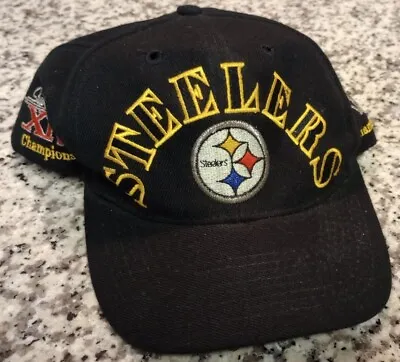 Vintage Annco NFL Pittsburgh Steelers Super Bowl Champions Snapback Wool Hat Cap • $39.95