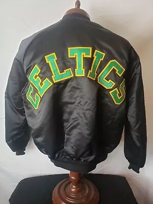 🔥🚨Vintage Chalk Line Boston Celtics Black L Starter Style Spellout Jacket EUC  • $699.99