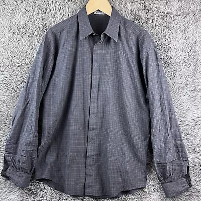 Vintage Versace Long Sleeve Button Up Shirt Medusa Head Print Men 46 Med/Large • $75.33