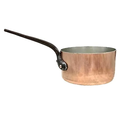 Vintage French Copper Saucepan With Brand New Tin Lining. 3mm Thick (B88) • $291.56