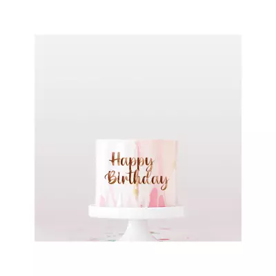 Happy Birthday Cake Charm Glitter And Mirror Card Cake Topper • £2.79