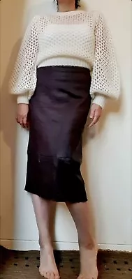 $89 • Buy Scanlan Theodore Leather Skirt Sz 10