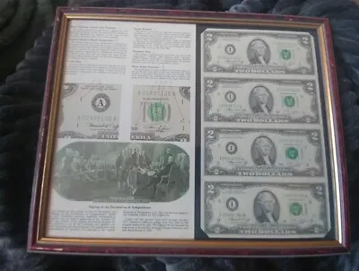  Sheet Of 4 $2 Dollar Bills Bureau Of Printing Engraving 1976   Washington DC • $75