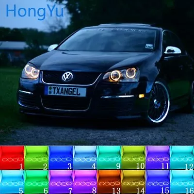 Multi-Color LED Angel Eyes Halo Rings Kit For VOLKSWAGEN VW Golf 5 MK5 A5 03-08 • $33.99