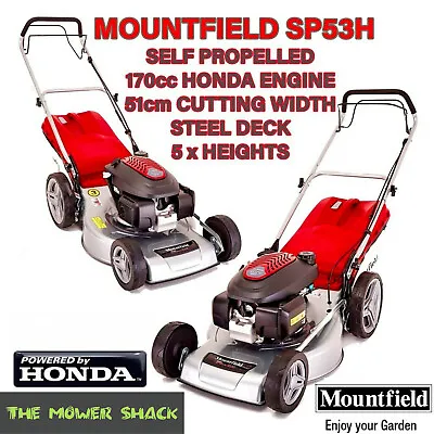 £215 • Buy MOUNTFIELD SP53H PETROL LAWNMOWER SELF PROPELLED HONDA ENGINE 170cc 51cm DECK