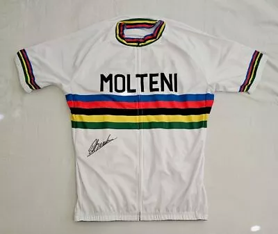 Eddy Merckx Signed 1971 World Champion Cycling Jersey Molteni *PROOF* • $324.99