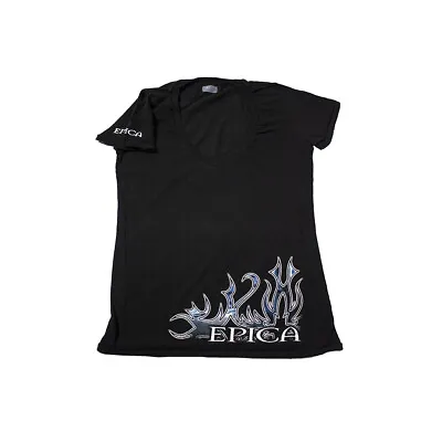 EPICA - Tribal Logo / NEW L Black Ladies Deep V-Neck / DUTCH SYMPHONIC METAL • $14.99