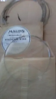 Vintage Malin's Wilstabrite Stainless Wire Trolling Leaders #5. 25' Unused +More • $6