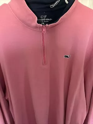 Men’s Vineyard Vines Quarter Zip Pink Pullovrr Xxl  • $19.99