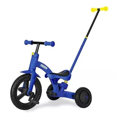  4-in-1 Kids Tricycle For 1.5 To 3 Yea Old With Parent Steering 4 In 1 Blue • $103.48