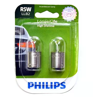 Philips LongerLife R5W 5W Two Bulbs Hood Engine Bay Light Replacement Stock OE • $10.23