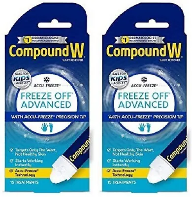 $12.99 • Buy 2 Boxes Of Compound W Freeze Off Advanced Wart Remover - Exp: 01/2024